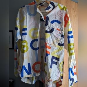 Maeve by Anthropologie long sleeved alphabet blouse